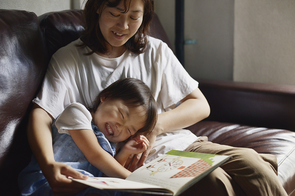 自宅で子どもも一緒にオンライン相談